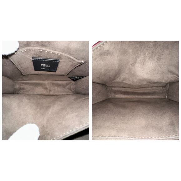 Fendi Mini Kan Studded Metallic Leather Chain Shoulder Bag - Picture 8 of 10